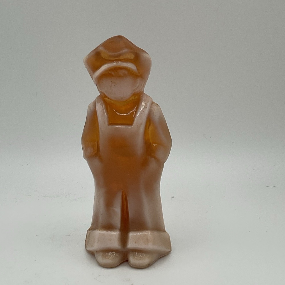 Mosser‎ Glass Vi Hunter Josh Doll Figurine Mojave Peach Frost Vintage 1982 #1